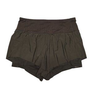 Lululemon Athletica Squad Goal Shorts Workout Green Layers Womens 4 Stretch